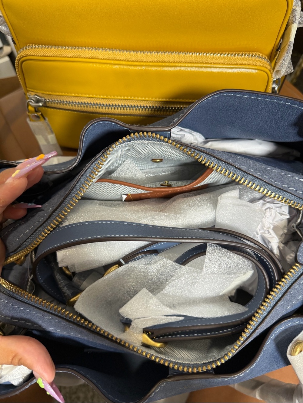 Coach Blue Suede Rogue 34 - Picture 10 of 10